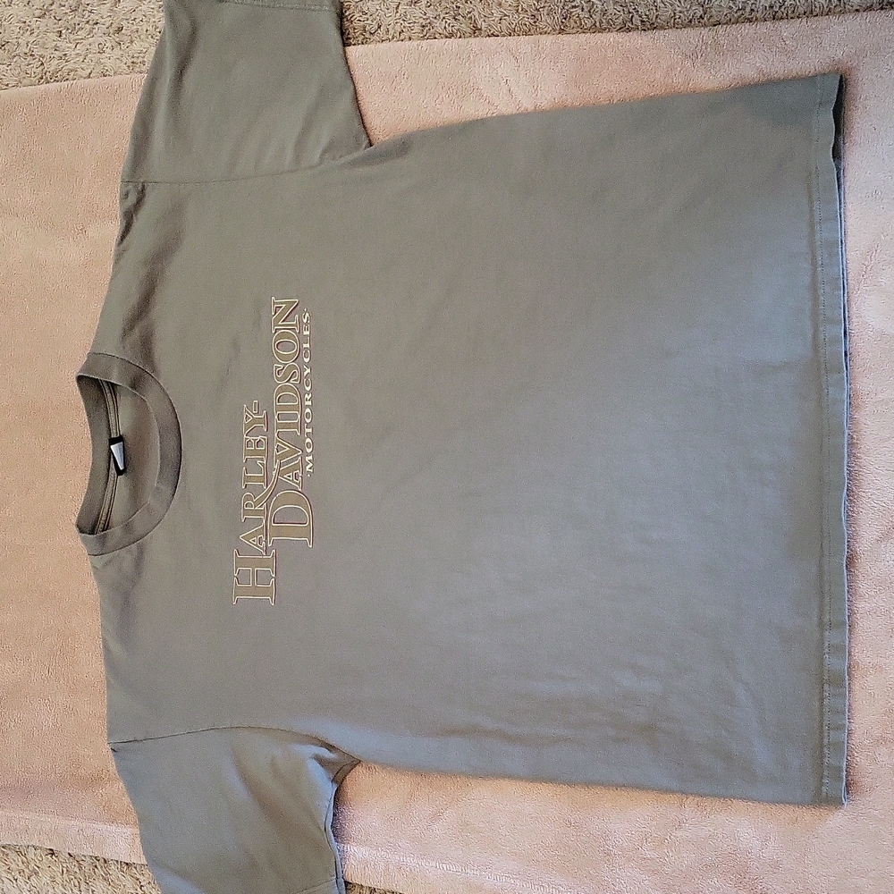 Men's 2XL Harley-Davidson T-Shirt, Light Army Green